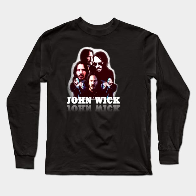 John Wick Long Sleeve T-Shirt by Hyptasiys